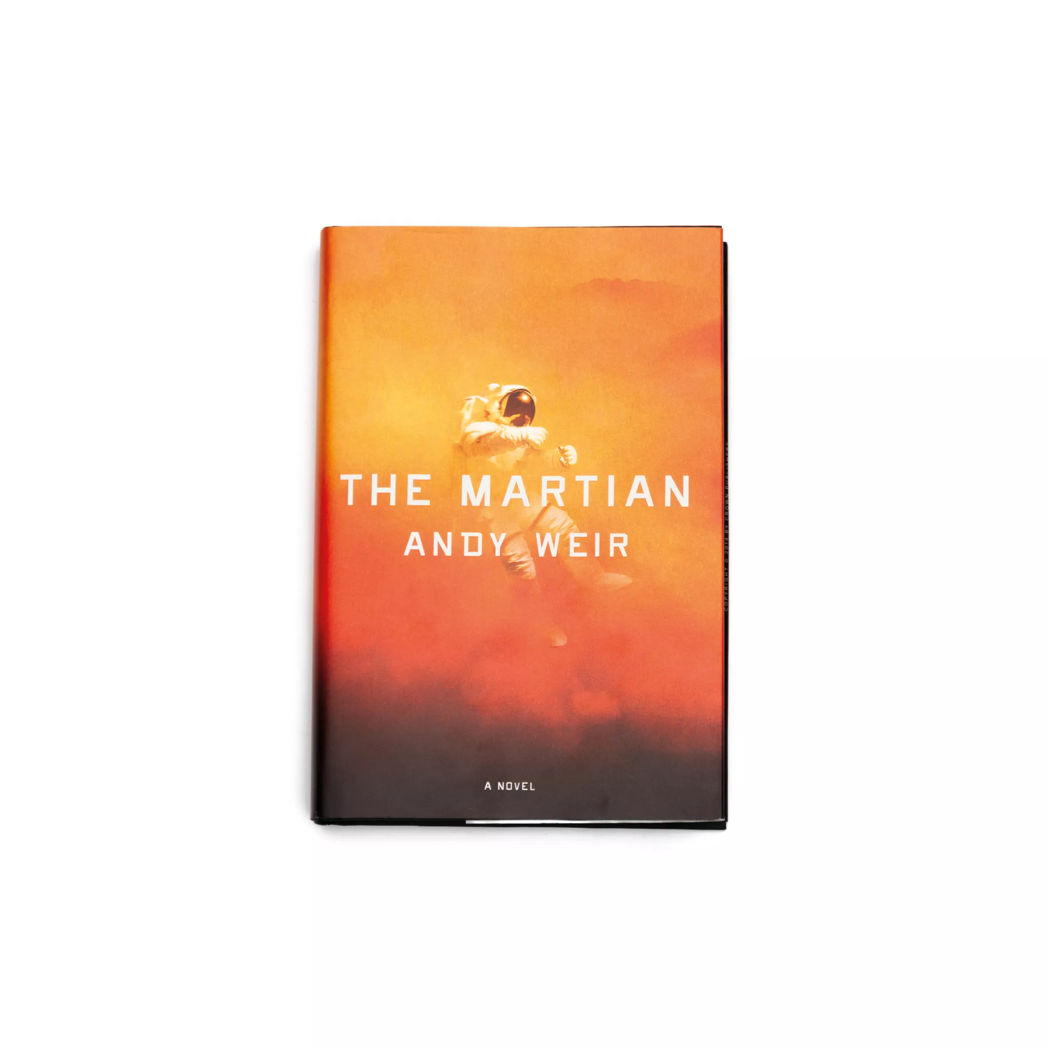 Originalomslaget til 2014 utgaven av The Martian. Designet av Eric White.